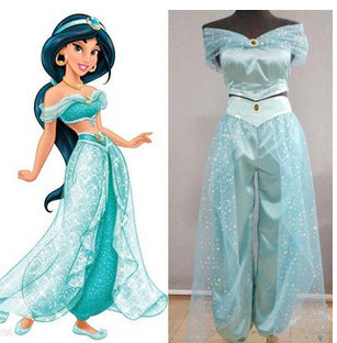 Aladdin Princess Jasmine Adult Cosplay Costume Fantasy Role Play Dress - SkyeDragon Gifts