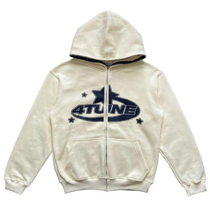Star Printed Zip Up Hoodies - SkyeDragon Gifts