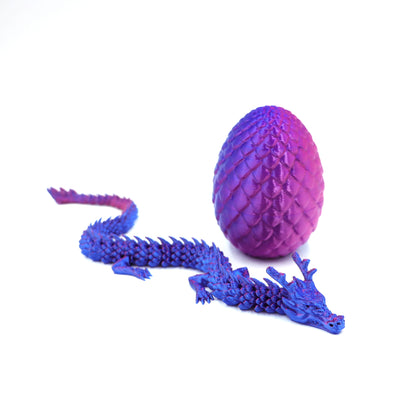 3D Printed Dragon Ornament Chinese Dragon Cross-border Dragon Egg 3D Printed Articulated Dragon Toy Figurine Gift Craft - SkyeDragon Gifts