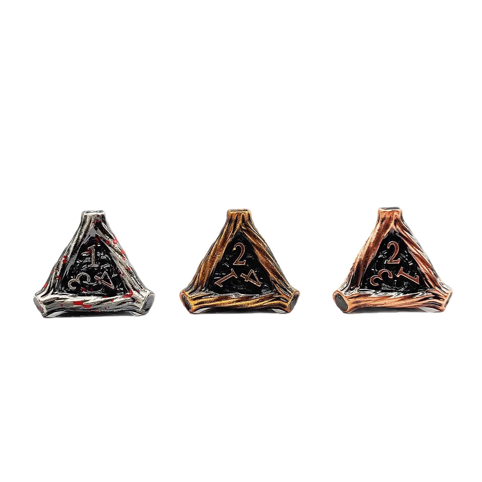 Solid Metal and Wood DND Dice TRPG Cthulhu Set Polyhedral Dungeons &amp; Dragons COC Tabletop Role-Playing Game - SkyeDragon Gifts