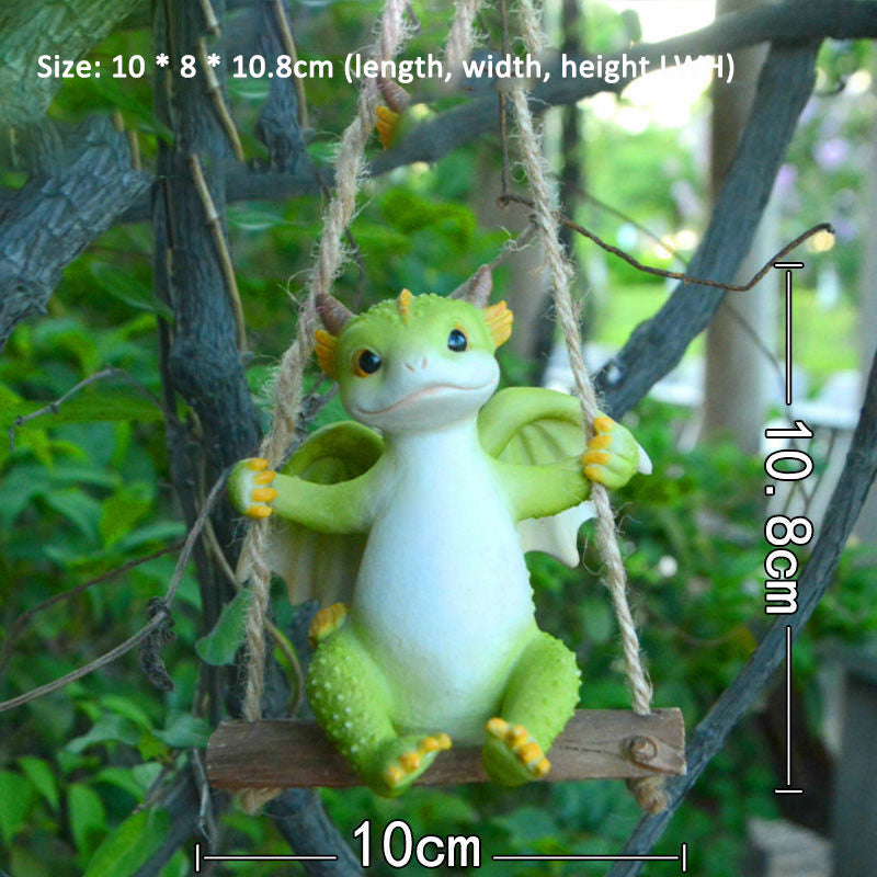 Cartoon Little Dragon Ornament Doll Resin Simulation Animal Decoration - SkyeDragon Gifts