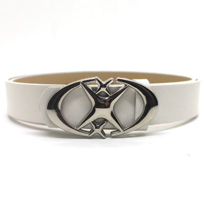 Original Design Double Crescent Moon Cross Star Buckle Belt - SkyeDragon Gifts