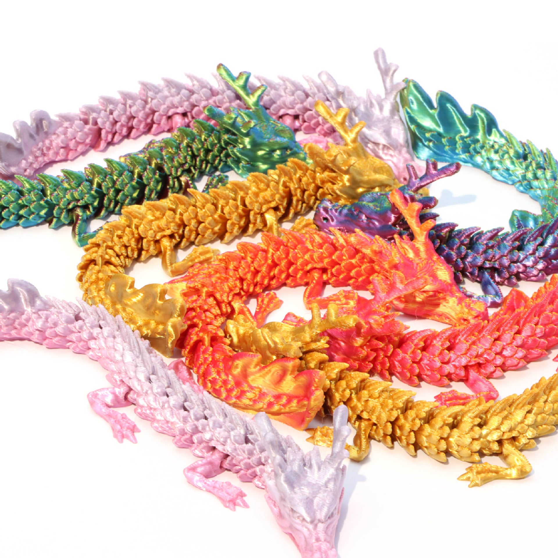 3D Printed Dragon Ornament Chinese Dragon Cross-border Dragon Egg 3D Printed Articulated Dragon Toy Figurine Gift Craft - SkyeDragon Gifts