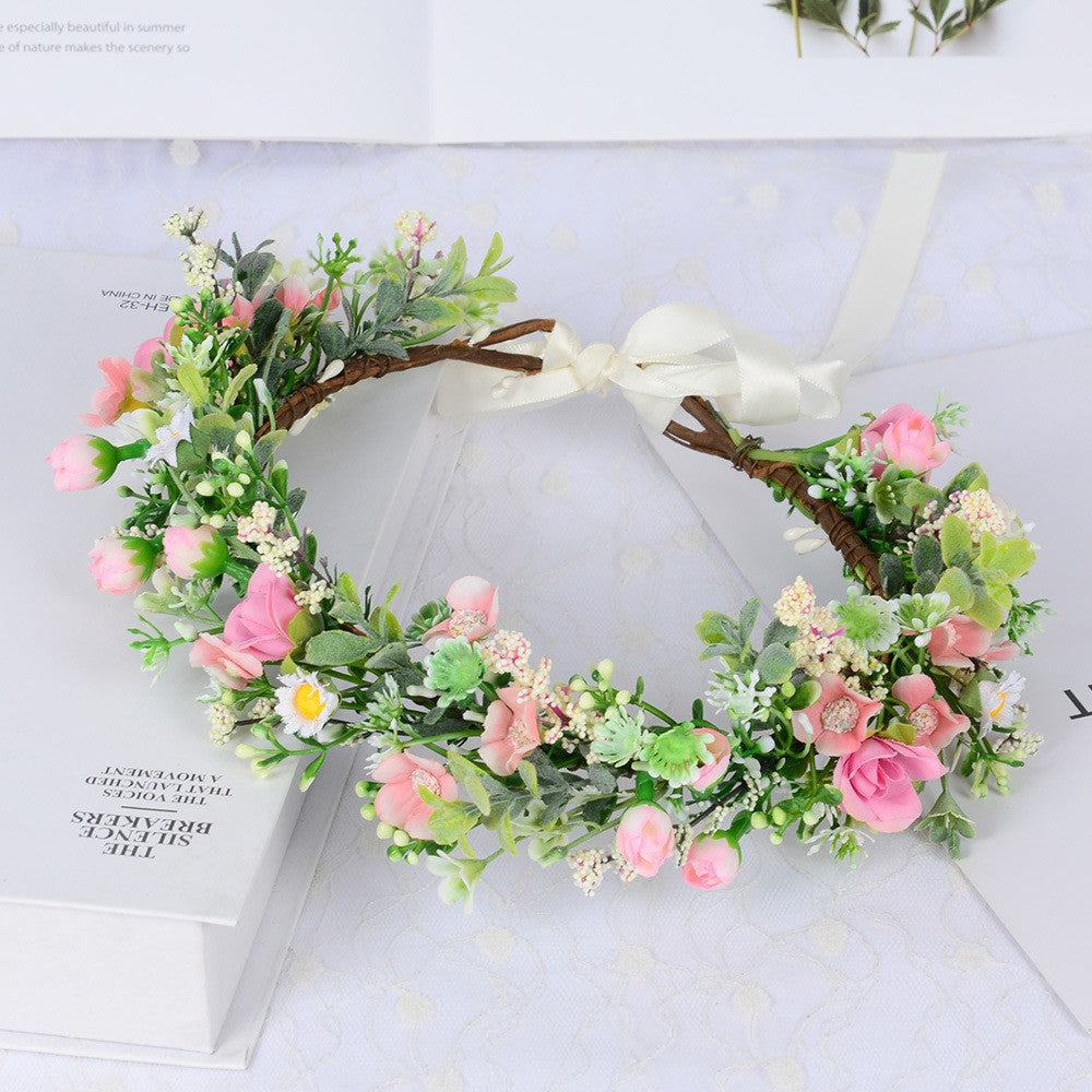 Floral Bride Headband Sweet Flower Hair Accessories For Weddings