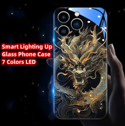 Applicable to China-Chic Zhaocai Dragon applicable to Apple glass phone case - SkyeDragon Gifts