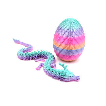 3D Printed Dragon Ornament Chinese Dragon Cross-border Dragon Egg 3D Printed Articulated Dragon Toy Figurine Gift Craft - SkyeDragon Gifts