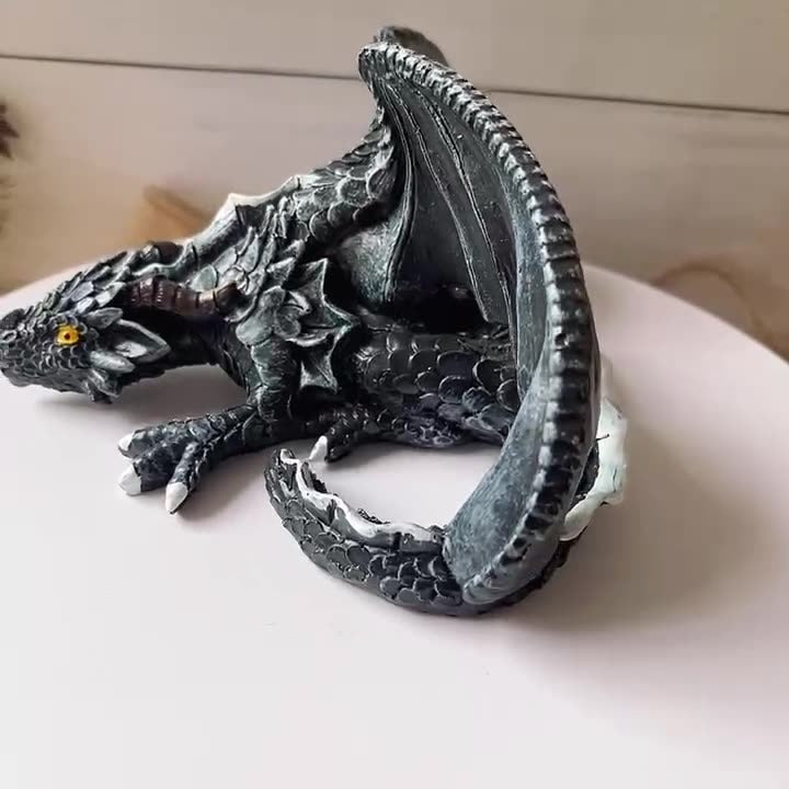 Resin Craft Decoration Winged Dragon Sculpture Ornaments Office Desktop Decoration Ornaments Resin Crafts - SkyeDragon Gifts
