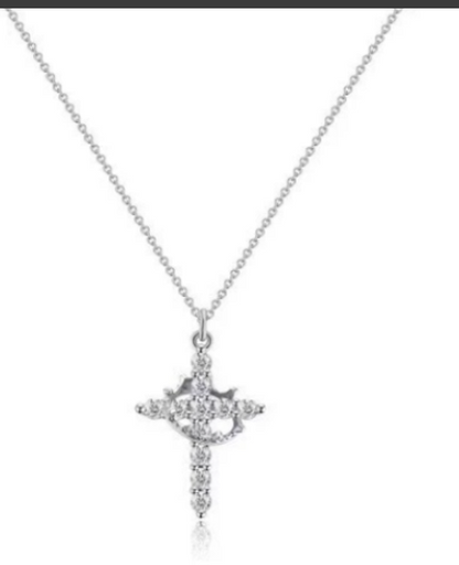 Crown Cross Necklace - SkyeDragon Gifts