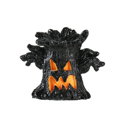 Halloween Decoration Resin Tree Spirit LED Light-Up Resin Ornament Creative Halloween Gift