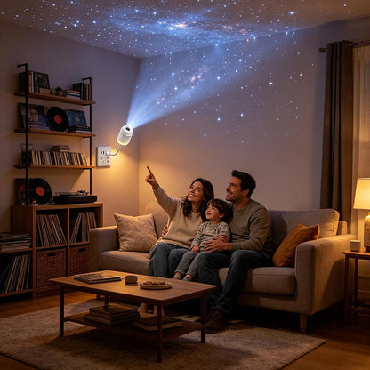 5D Holographic Galaxy & Ocean Projector – Smart LED Night Light with 24 Films for Bedroom & Party Décor