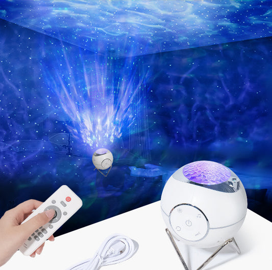 The New Projection Light Magic Light Atmosphere Light Can Rotate The Star Ball Space Ball Projector White - SkyeDragon Gifts