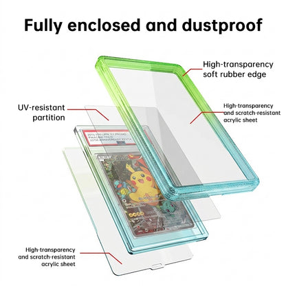 Glitter Gradient PSA Card Protector, Silicone Cover for PSA 35/10 Slabs, Sparkle TPU Sleeve for Pokemon & Sports Trading Cards - SkyeDragon Gifts