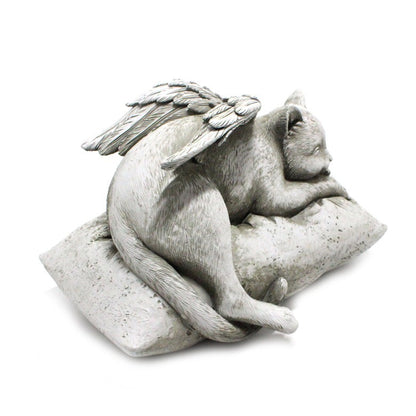 Angel Cat and Dog Resin Figurines Imitation Stone Home Decor