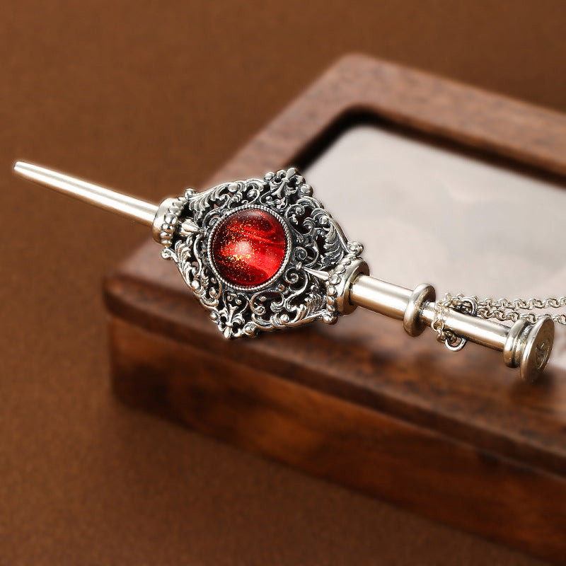 Harry Potter Peripheral Necklace Dripping Blood Alliance Couple Necklace S925 Silver Magic Pendant - SkyeDragon Gifts