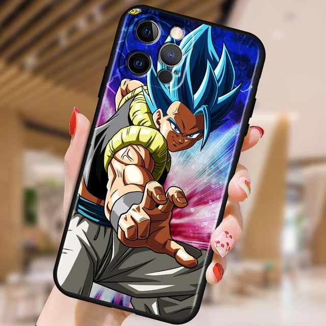 Japanese Art D-Dragon Ball Z For Apple iPhone 15 14 13 12 Pro Max Mini 11 Pro XS Max X XR 6 7 8 Plus SE 2020 Black Phone Case - SkyeDragon Gifts