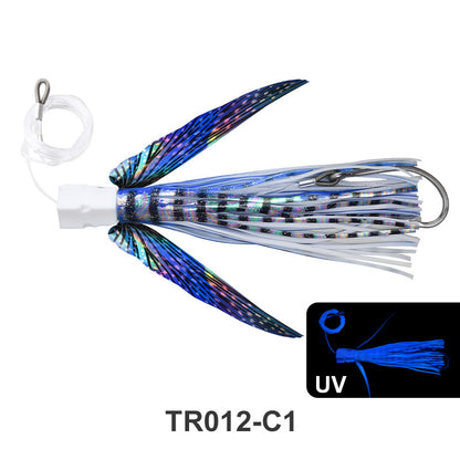 Squid Shape Trolling Lure – 225mm 77g Large Soft Fishing Bait, Deep Sea Boat Trolling Jig for Tuna & Pelagic Species - SkyeDragon Gifts