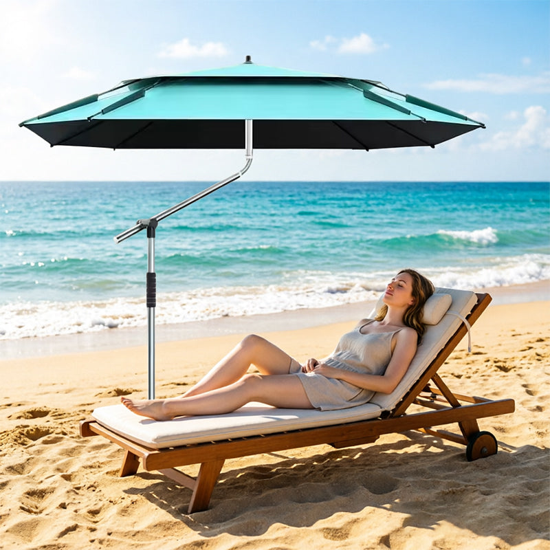 2.0-2.6m Octagonal Fishing Umbrella Portable Beach Sun Shade Camping Parasol UV Waterproof with Carry Bag - SkyeDragon Gifts