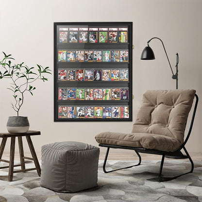 Large Sports Card Display Cases. Wooden, UV - protected acrylic fronts. For football, basketball, hockey cards. - SkyeDragon Gifts