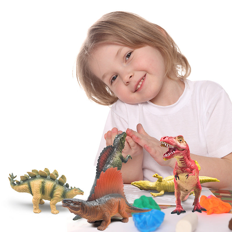 Simulation Dinosaur Tyrannosaurus Rex Toy Model Large Sounding Triangular Dragon Plastic Boy Toy