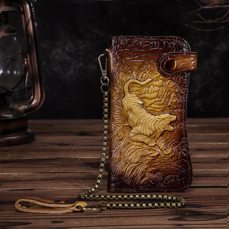 Genuine Leather Dragon-Tiger Wallet - SkyeDragon Gifts