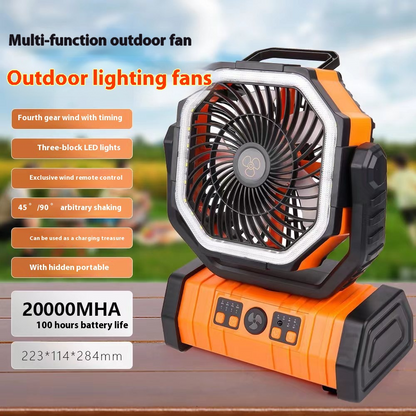 Outdoor Household Power Bank LED Light Camping Fan - SkyeDragon Gifts