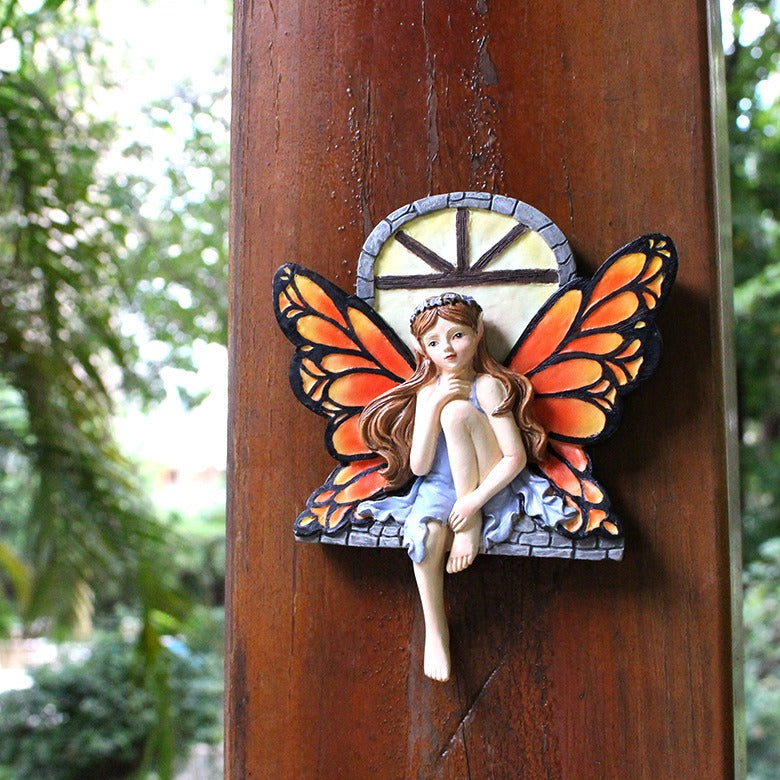 Nightglow Fairy Tree Hanging Creative Resin Courtyard Garden Angel Hanging Decoration Ornament