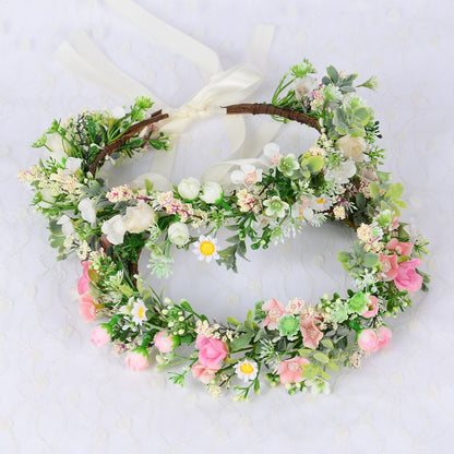 Floral Bride Headband Sweet Flower Hair Accessories For Weddings