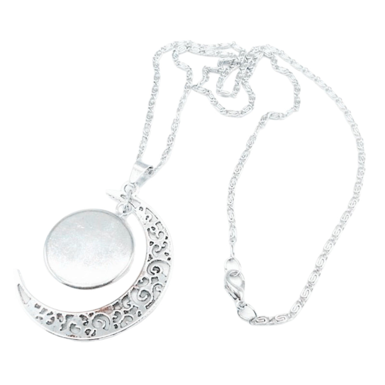 Zodiac Time Gem Luminous Necklace for Women, Simple Silver Moon Pendant Choker - SkyeDragon Gifts