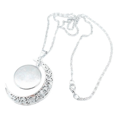 Zodiac Time Gem Luminous Necklace for Women, Simple Silver Moon Pendant Choker - SkyeDragon Gifts