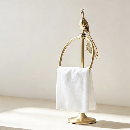 Brass peacock towel ring bathroom vertical towel rack storage shelf bathroom supplies