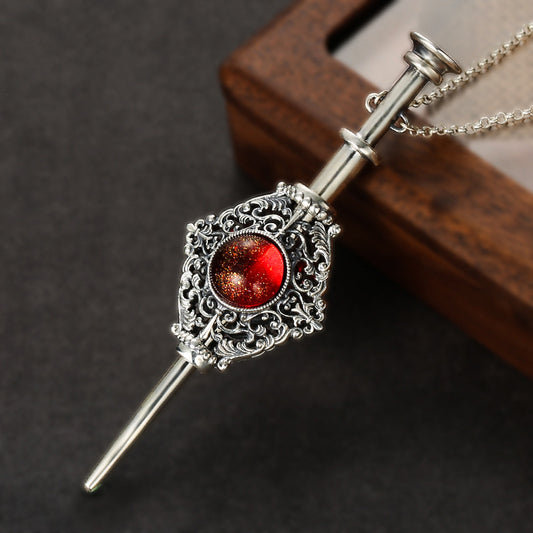 Harry Potter Peripheral Necklace Dripping Blood Alliance Couple Necklace S925 Silver Magic Pendant - SkyeDragon Gifts