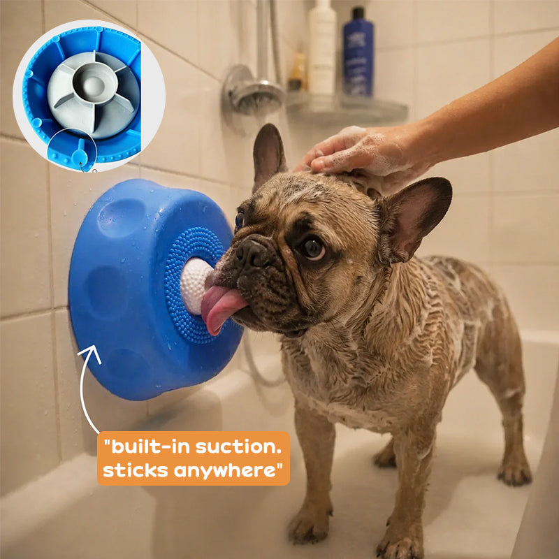 Silicone Dog Lick Bowl Slow Feeder w/ Rolling Ball, Anti-Choking & Non-Slip - SkyeDragon Gifts