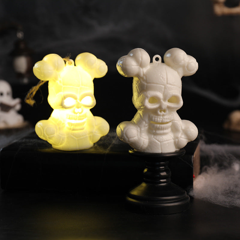 Halloween Skull Glow Night Light Creative Decoration Prop Party Atmosphere Lamp Scene Decoration