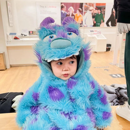 Cute Animal Baby Jumpsuit — Cozy Hooded Zip Romper for Autumn & Winter - SkyeDragon Gifts