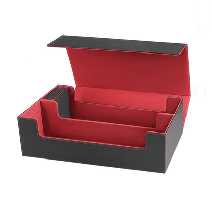 PU Leather Trading Cards Storage Box, holds 600+ cards, for Magic Game Cards, with magnetic closure and for commander decks - SkyeDragon Gifts