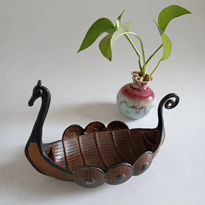 Nordic Retro Viking's Leading Ship Resin Desktop Ornaments Ornaments Crafts