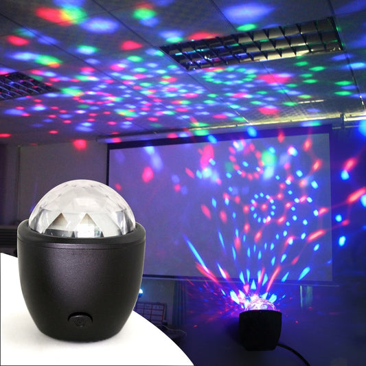 Mini stage light 3W USB powered Sound actived Multicolor Disco ball magic effect lamp - SkyeDragon Gifts