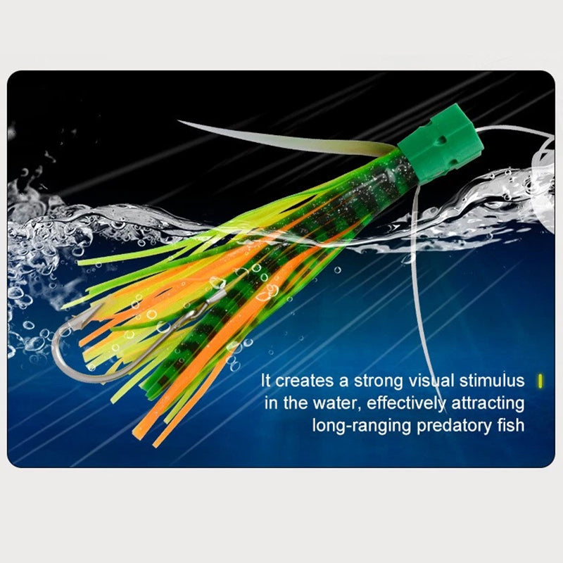Squid Shape Trolling Lure – 225mm 77g Large Soft Fishing Bait, Deep Sea Boat Trolling Jig for Tuna & Pelagic Species - SkyeDragon Gifts