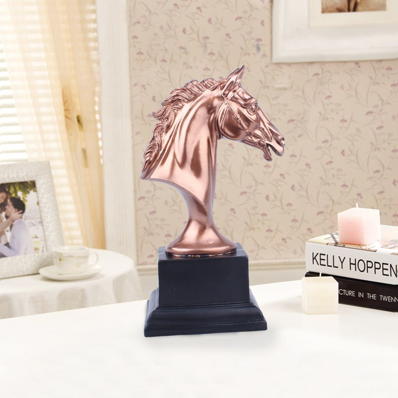 Sports resin crafts, horse head trophies, gifts, office decorations, personalized hallway items