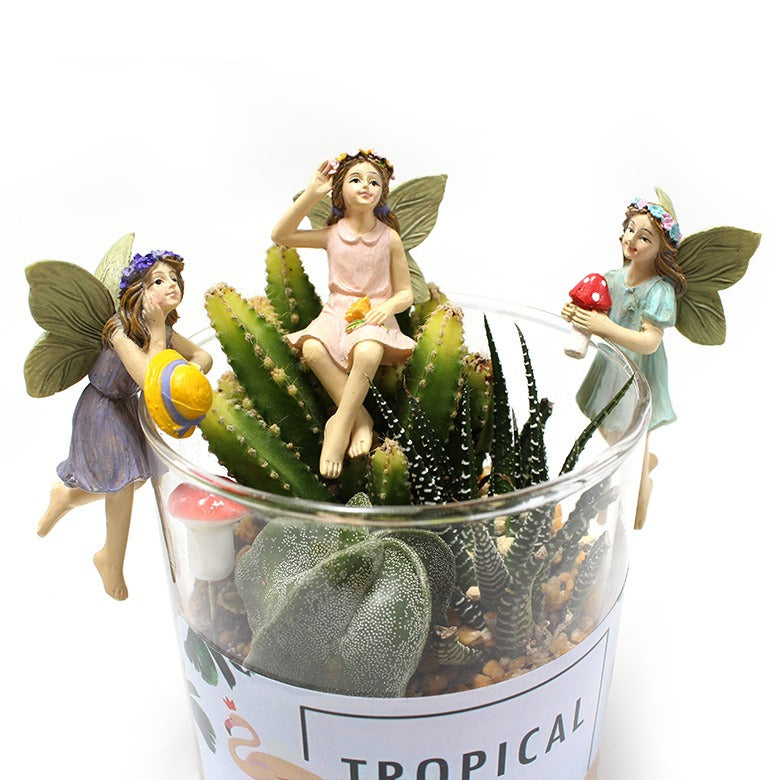 Flower Fairy Pendant Creative Resin Fairy Statue Decoration Courtyard