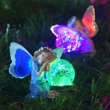 Solar Fairy Lamp Angel Resin Lamp Outdoor