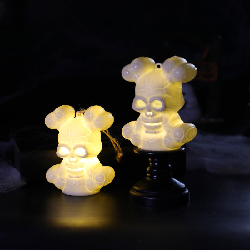 Halloween Skull Glow Night Light Creative Decoration Prop Party Atmosphere Lamp Scene Decoration