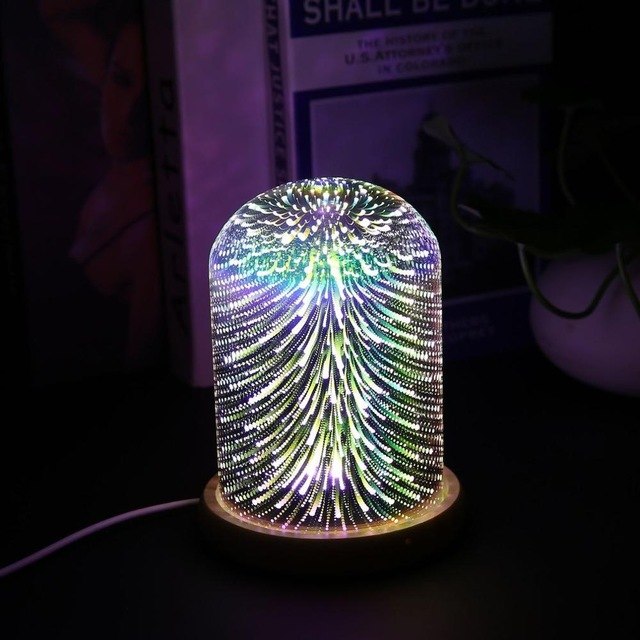 3D Night Light Magic Desk Table Lamp with Glass Cover LED USB Atmosphere Light 37D - SkyeDragon Gifts
