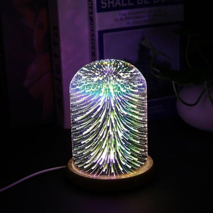 3D Night Light Magic Desk Table Lamp with Glass Cover LED USB Atmosphere Light 37D - SkyeDragon Gifts