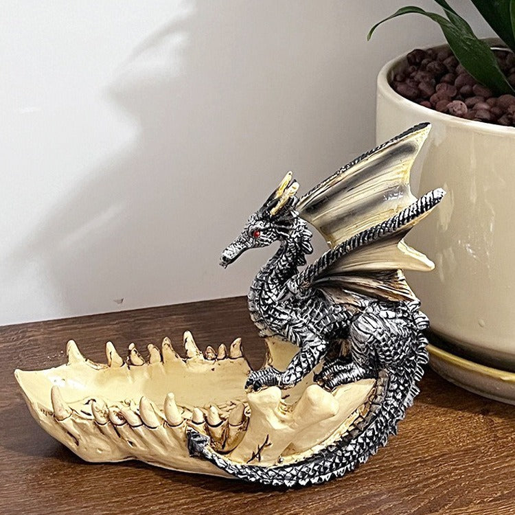 Creative, Modern, Minimalist Dragon Tooth Boat, Home and Office Storage, Sculpture, Resin Decoration, Handicrafts - SkyeDragon Gifts