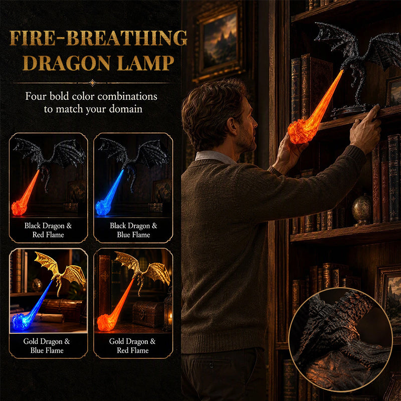 3D Flying Dragon LED Bookend Light Fantasy Bookshelf Decor Gift