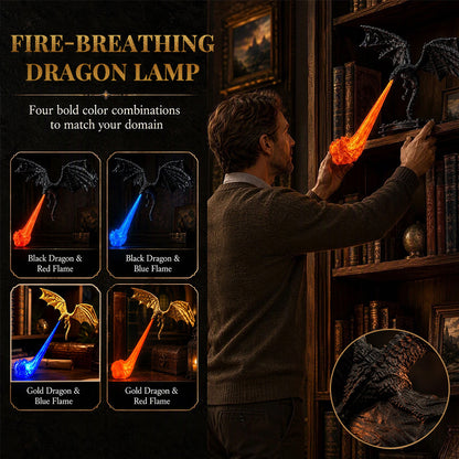 3D Flying Dragon LED Bookend Light Fantasy Bookshelf Decor Gift
