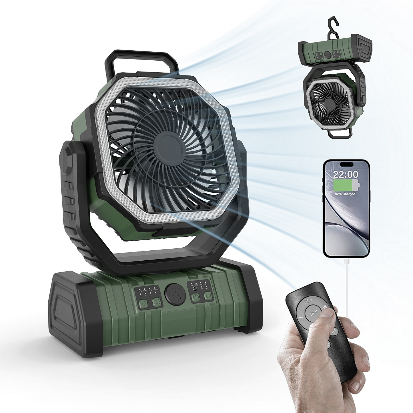 Outdoor Household Power Bank LED Light Camping Fan - SkyeDragon Gifts