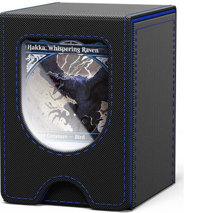 Leather TCG Card Storage Box – 100+ Card Capacity Organizer with Dividers for Trading Card Games