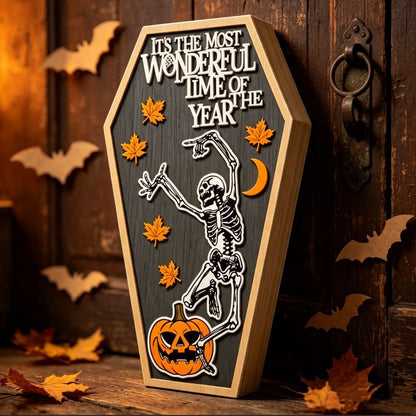 Halloween Skull Haunted House Cute Handmade Decoration Desktop Ghost Wooden Halloween Party Decor